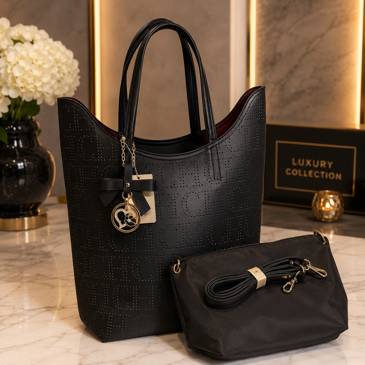 Sac Cabas Rouge Élégance – Grand Format