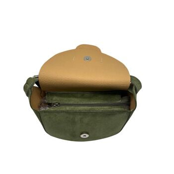 Cherimode Schultertasche aus grünem Leder