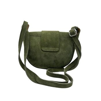 Cherimode Schultertasche aus grünem Leder