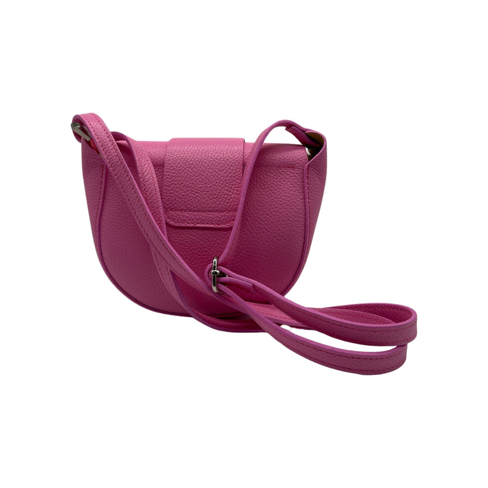 Sac à bandoulière cuir graine cherimode rose