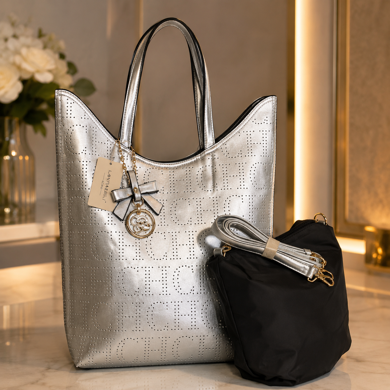 Sac Cabas Rouge Élégance – Grand Format